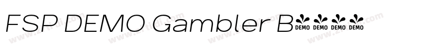 FSP DEMO Gambler B字体转换 FSP DEMO Gambler B字体转换